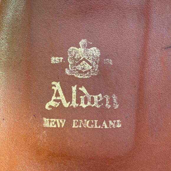 ALDEN Size 12.5 Brown Perforated Suede Wingtip Lace-Up Shoes - Picture 7 of 10